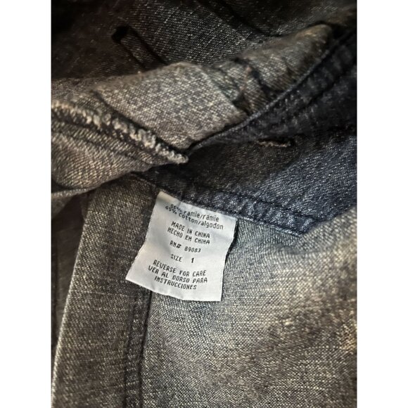 Vintage Y2K L.E.I. Women's Juniors Denim Buckled Pleated Mini Skirt Size 1 - Picture 7 of 7